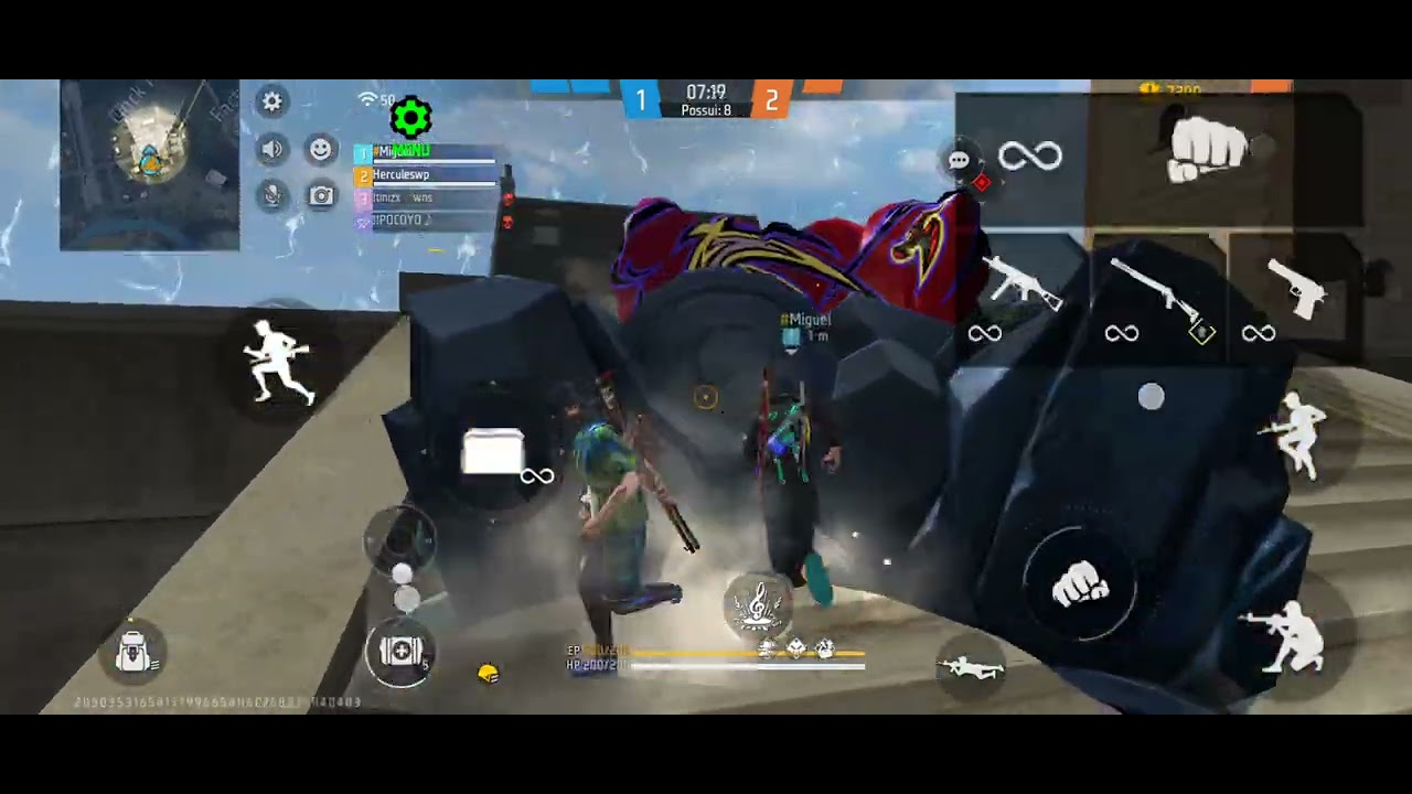 x1 e gladiadores free fire 