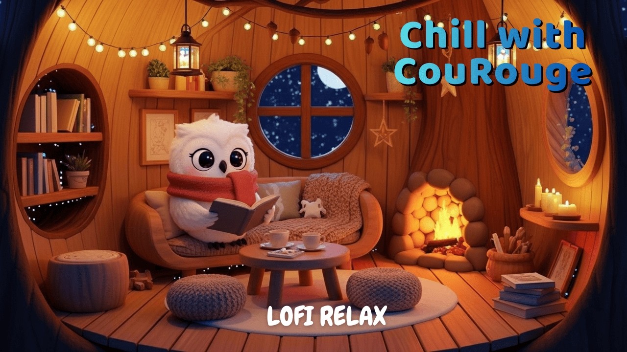 Reading Night with CouRouge 📚 Cozy Lofi Music for Study, Relax & Focus