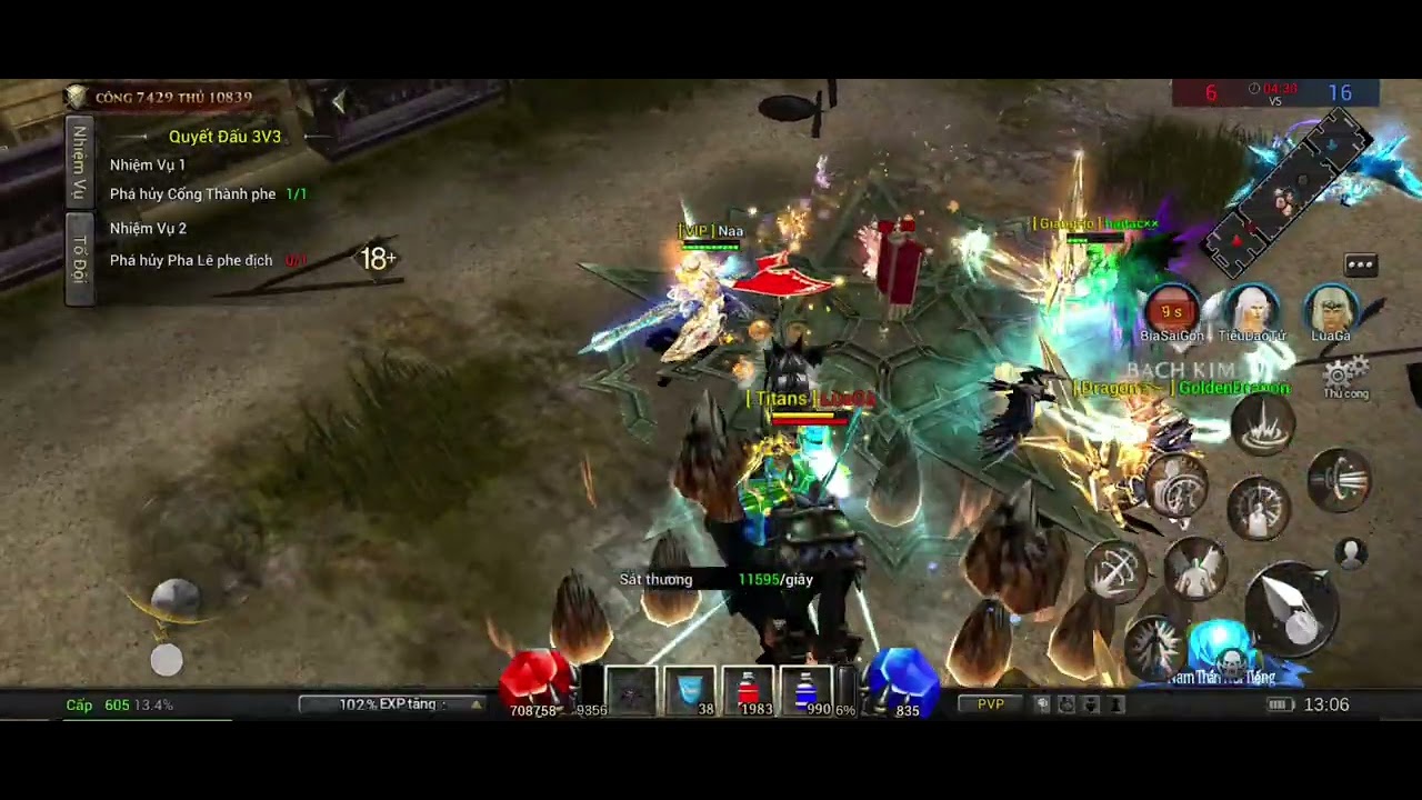 Grow Lancer PVP 3:3 - Mu Lục Địa VNG