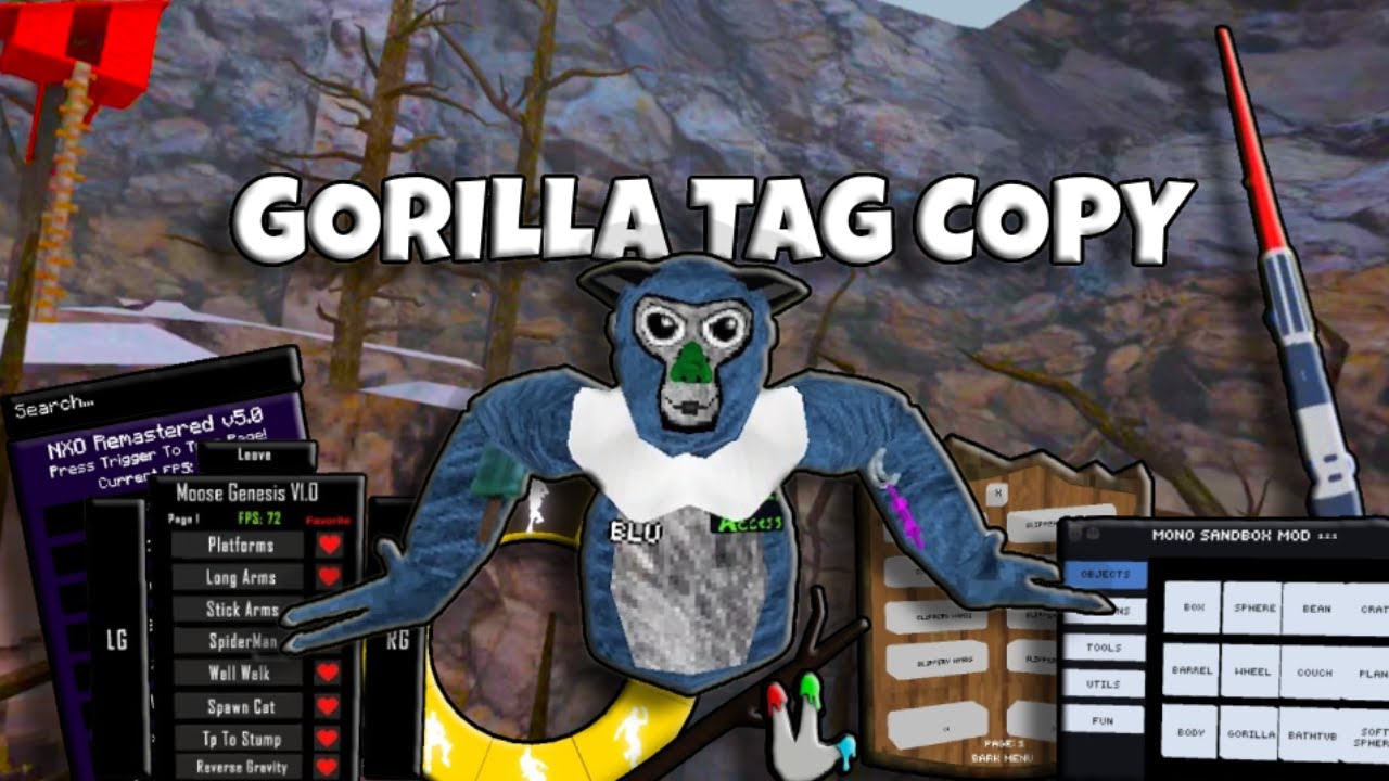 The Most Custom Gorilla Tag Copy! | 13+ Menus. Custom Maps. Shiny Rocks And MORE!