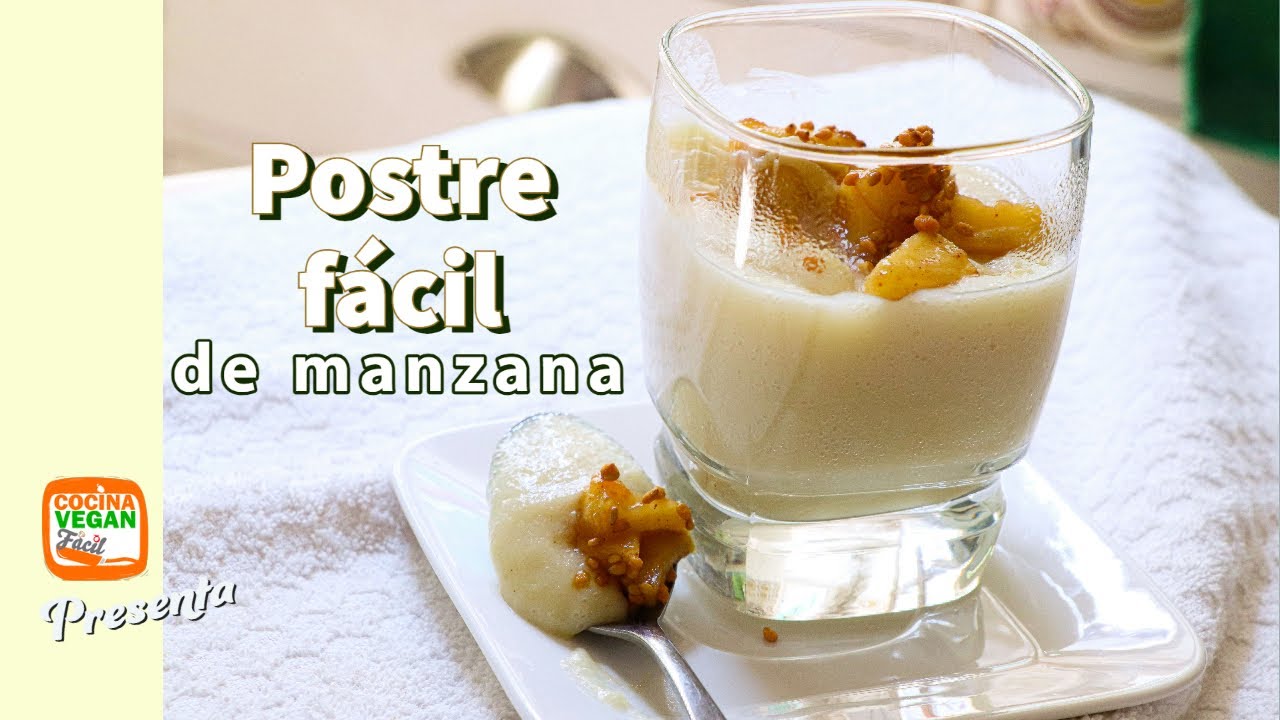 Postre fácil de manzana - Cocina Vegan Fácil