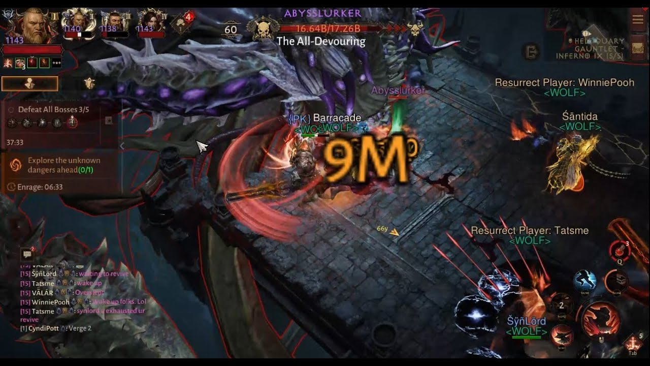 Diablo Immortal: Inferno 9 Gauntlet (G9) [SEA Server: BloodRaven - Carry | Nov. 28, 2025]