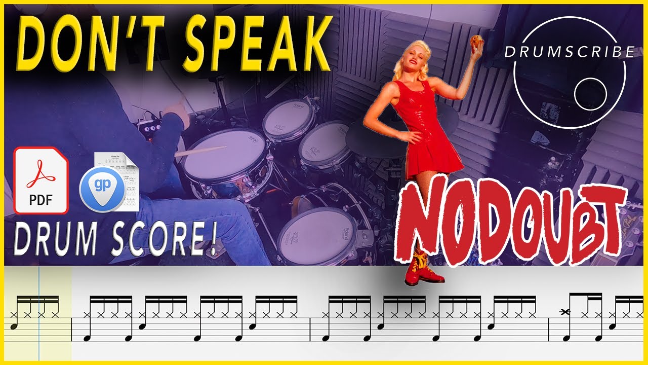 Don't Speak - No Doubt | Drum SCORE Sheet Music | #84 DRUMSCRIBE