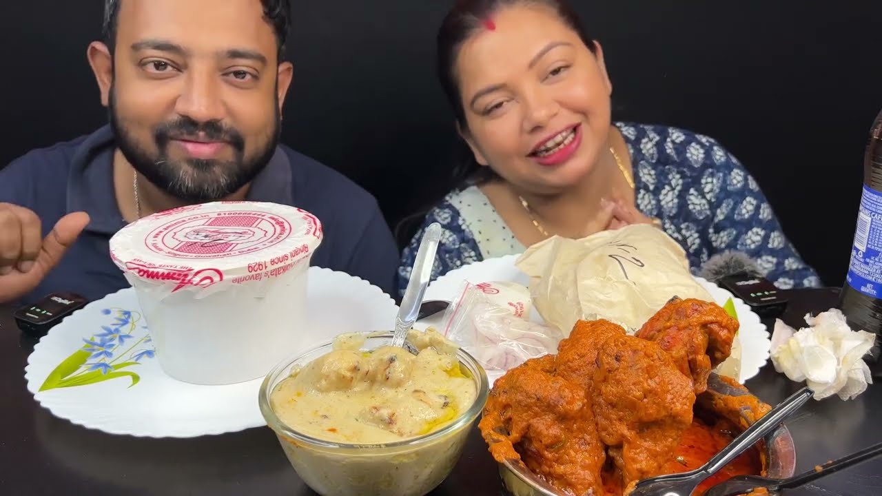  Eating Butter Naan, Chicken Butter Masala, Chicken Tangri Masala, Amenia special Chicken Biriyani..