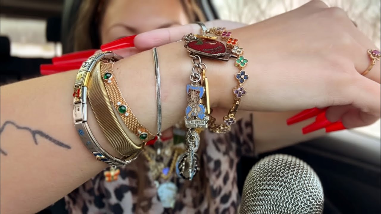 asmr/ XXL nail clacking + jewelry sounds❤️✨
