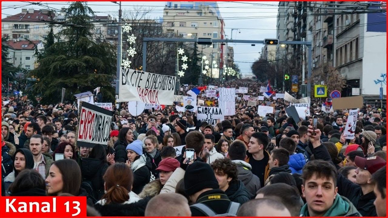 Thousands of Serbian students took to streets to protest against autocratic President