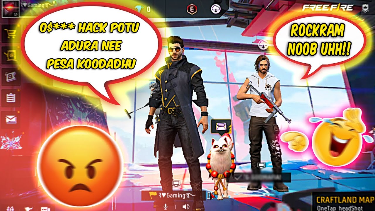 🤬Room Match with Hacker ? - 1 vs 1 between Pc Player | Garena Free fire Pc Gameplay