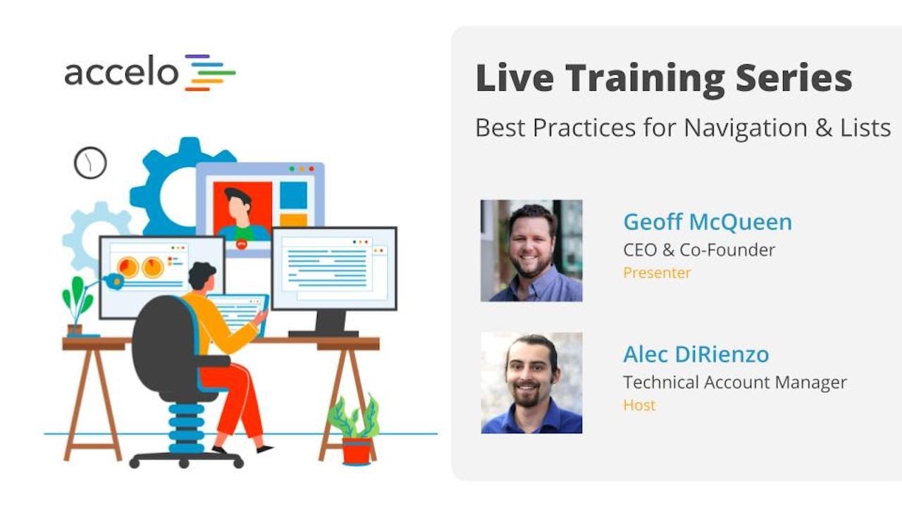 Live Training Series: Best Practices for Navigation & Lists