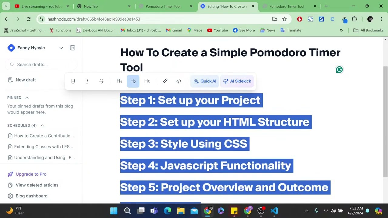 How to Write a Technical Blog post on Hashnode