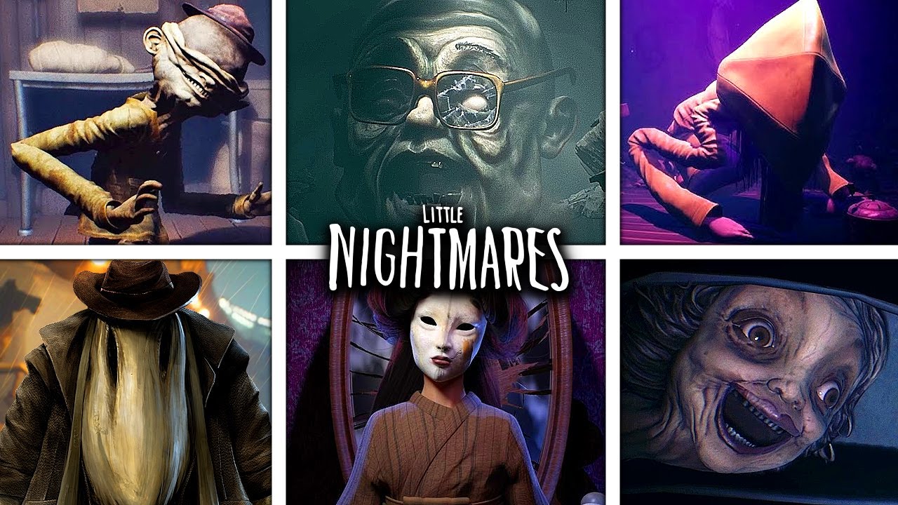 Little Nightmares 1-3 - ALL Bosses & Monster Death Jumpscares w/ Cutscenes (Showcase)