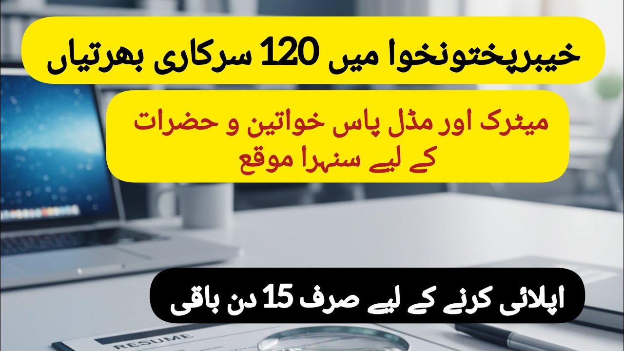 محکمہ بہبود آبادی میں 120 سے زیادہ نوکریاں | KPK Jobs 2026 | Tech & Jobs Alert