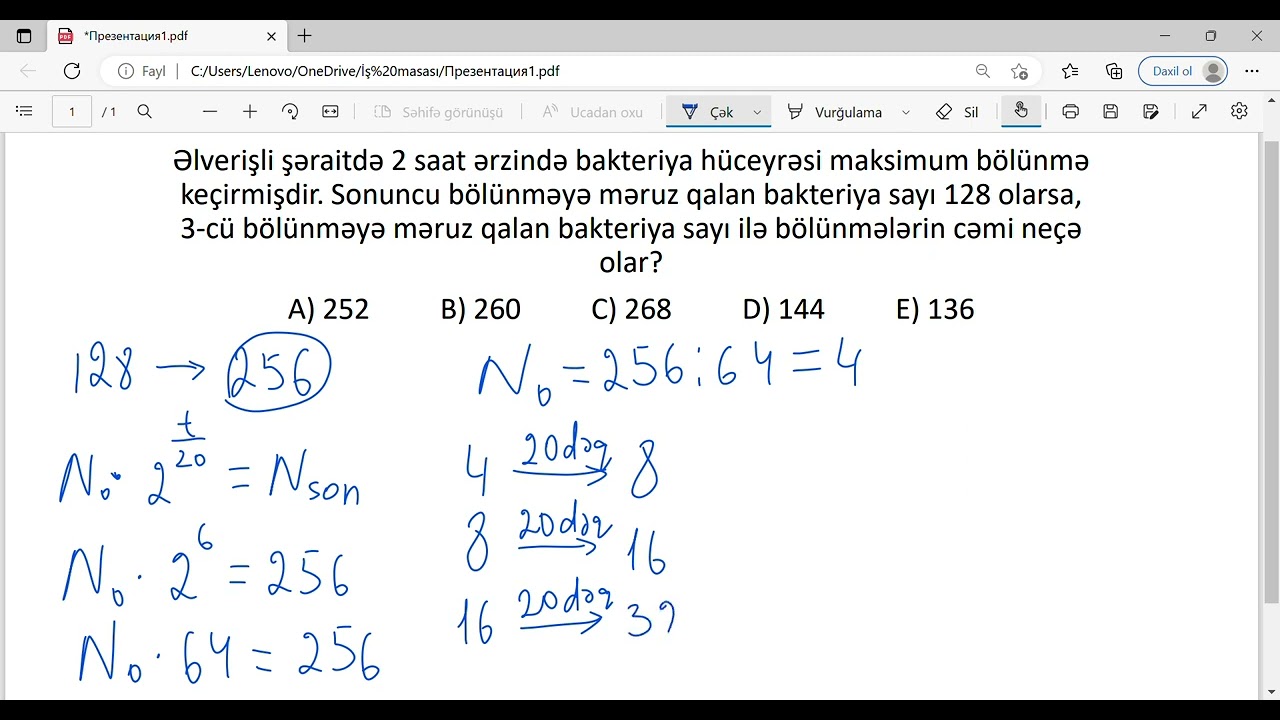 Bakteriya məsələ izahı. ( Sualın müəllifi: Günel Eminli )