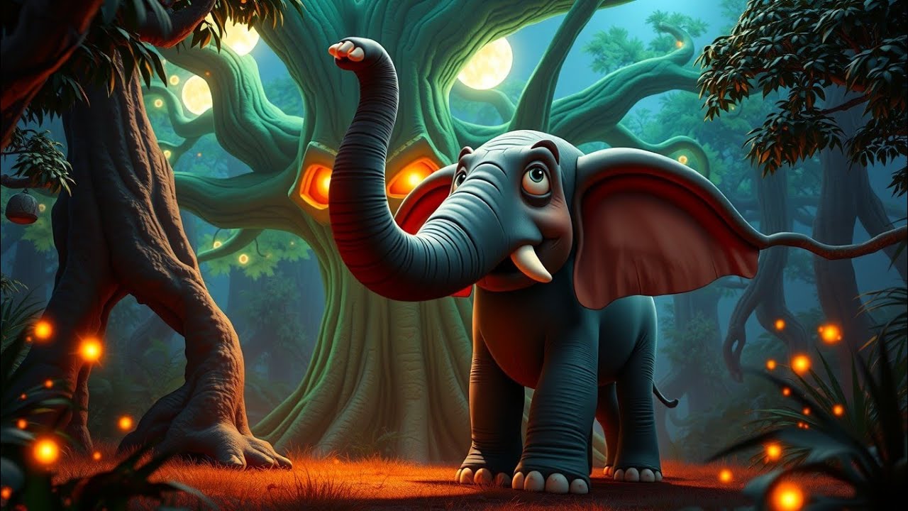घमंडी हाथी और भूतिया पेड़ 🐘🌳 | Jungle Moral Story in Hindi | बच्चों की प्रेरणादायक कहानी 