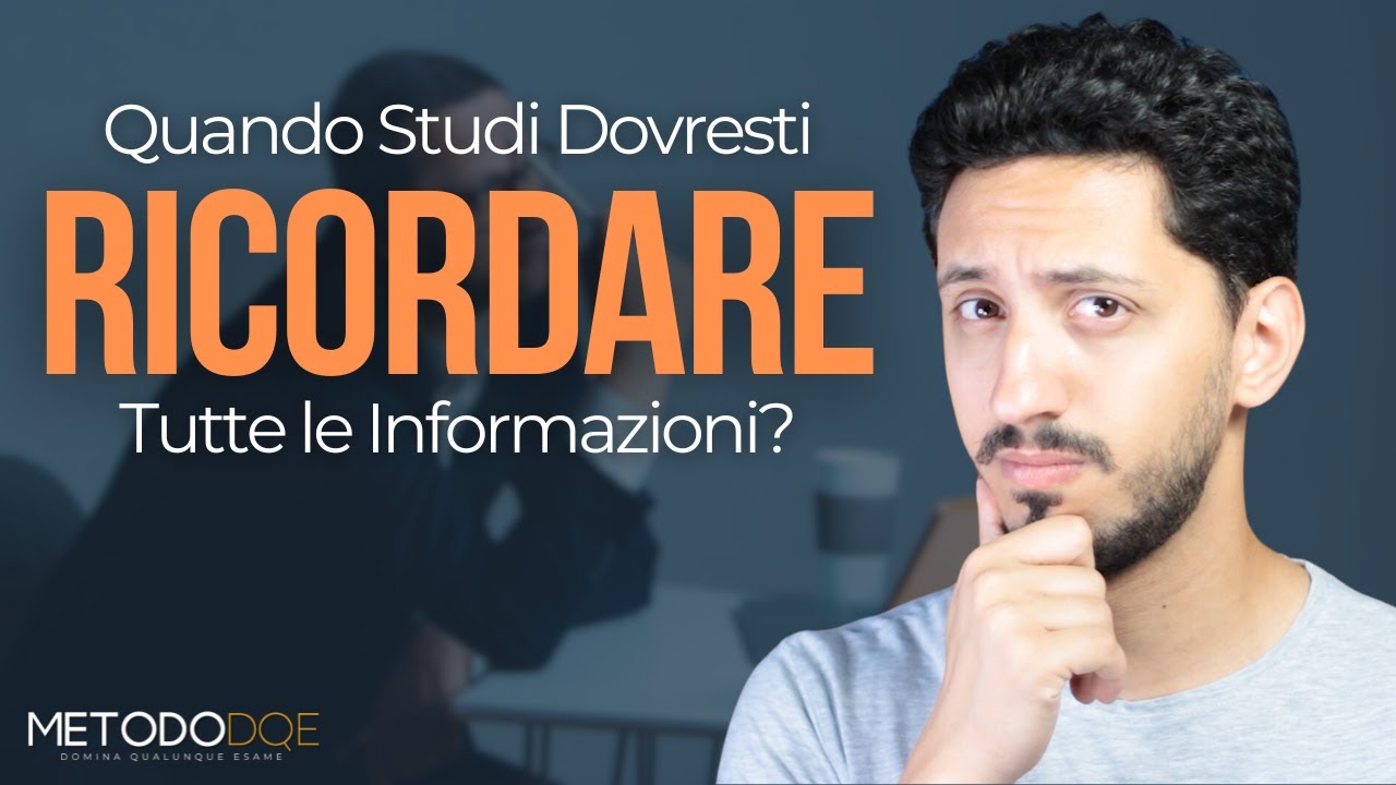 Il segreto per memorizzare solo ciò che serve!