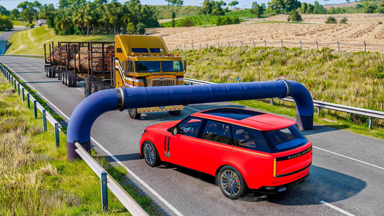 Cars vs Pipeline #2 Challenge Ends in Total Destruction!