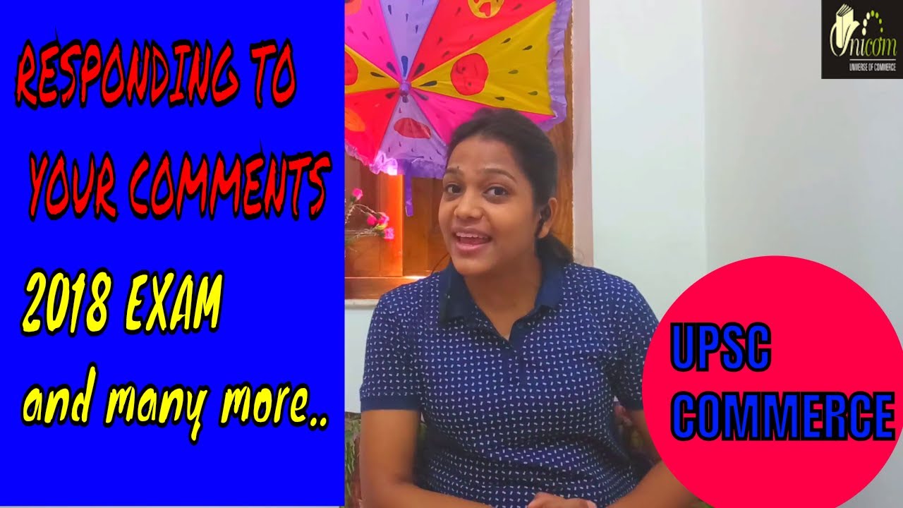 UPSC Commerce paper 2018 llResponding to your comments ll CA Anushri Agrawal