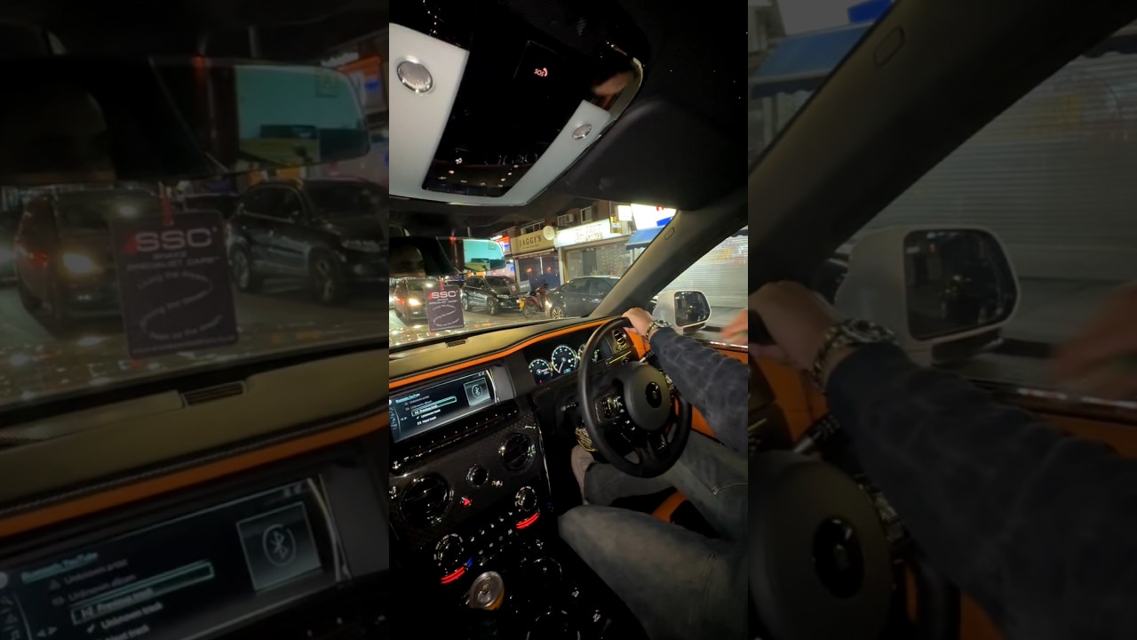 Inside the Rolls-Royce Cullinan Black Badge at Night 🌌🖤 | Luxury in Motion