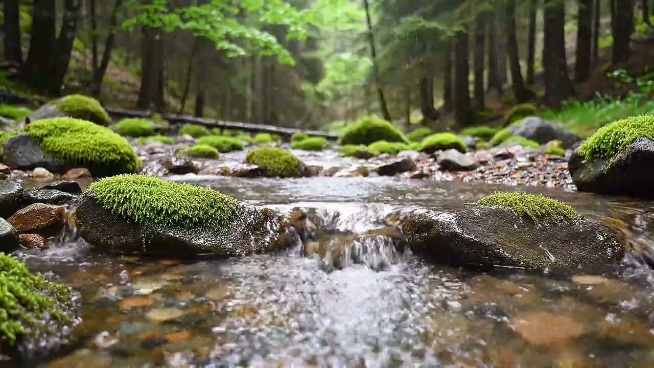 Gentle River Rain ASMR 🌧️ Flowing Stream Sounds for Deep Sleep & Relaxation