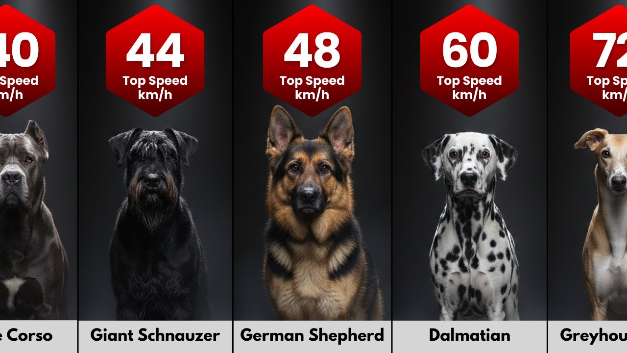 Fastest Dog Breeds in the World! (Top Speed Ranking in km/h)