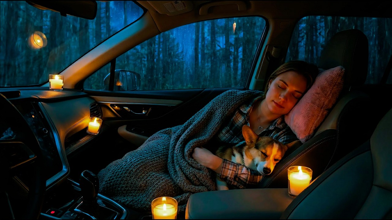 Fall Asleep in Less Than 3 Minutes With Super Heavy Rain On Car & Massive Thunder Sounds At Night