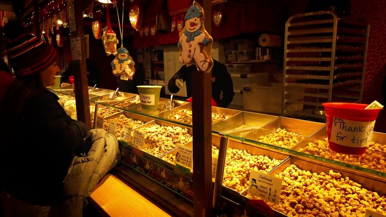 German Christmas Market Downtown Chicago | Displace Audio | 4K - 24fps