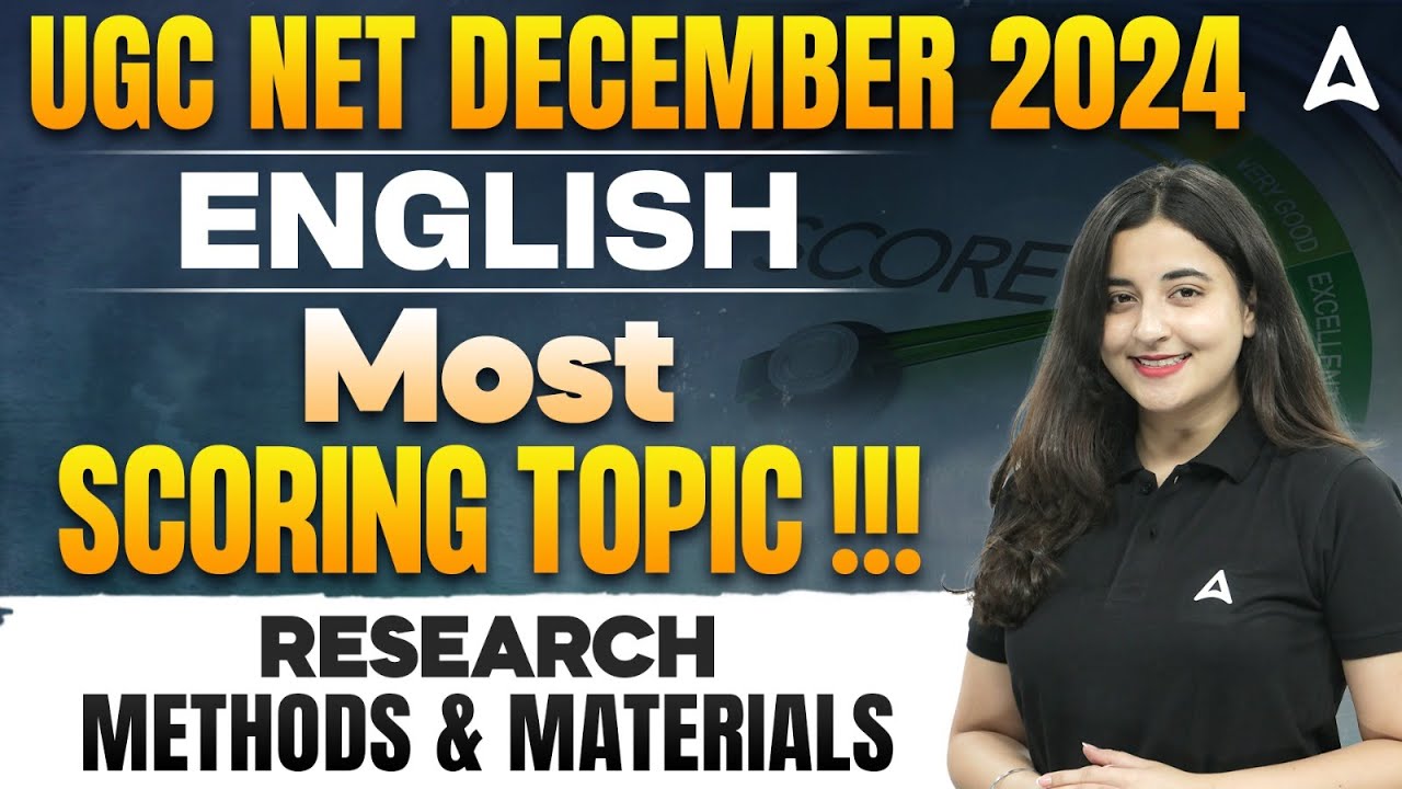 UGC NET English Most Scoring Topic | Research Methods & Materials | By Aishwarya Ma'am