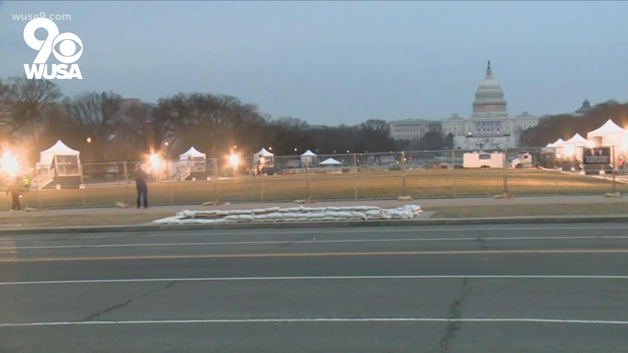 This is what the National Mall in DC looks like before Inauguration