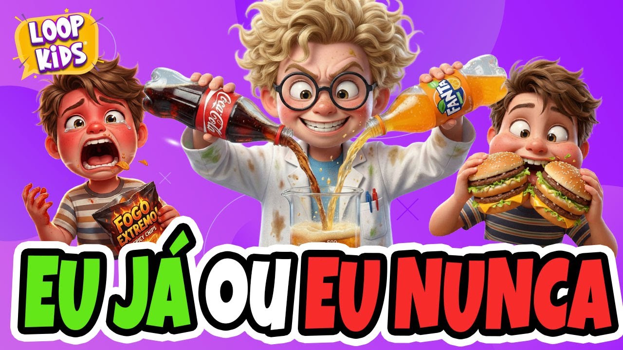 EU JÁ OU EU NUNCA? ✔️❌ | Desafio Comidas | Loop Kids ✨