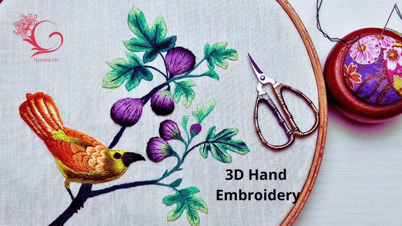 3D Bird and Fig Embroidery Without Knowing Their Names? Can You Help Me?