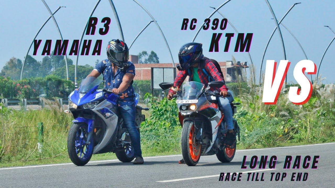Yamaha R3 Vs Ktm Rc390 Bs4 Long Race Shocking Results | Kate Ki Takkar | Ksc vlogs