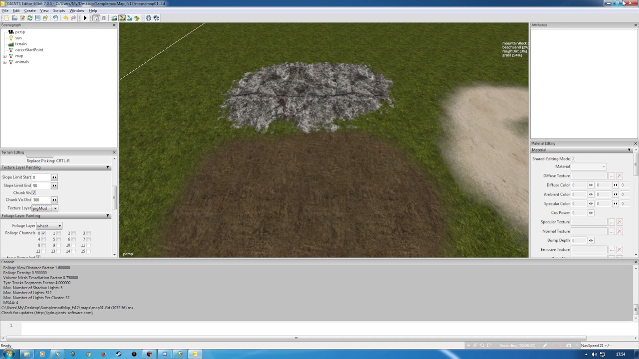 How to change terrian textures FS17