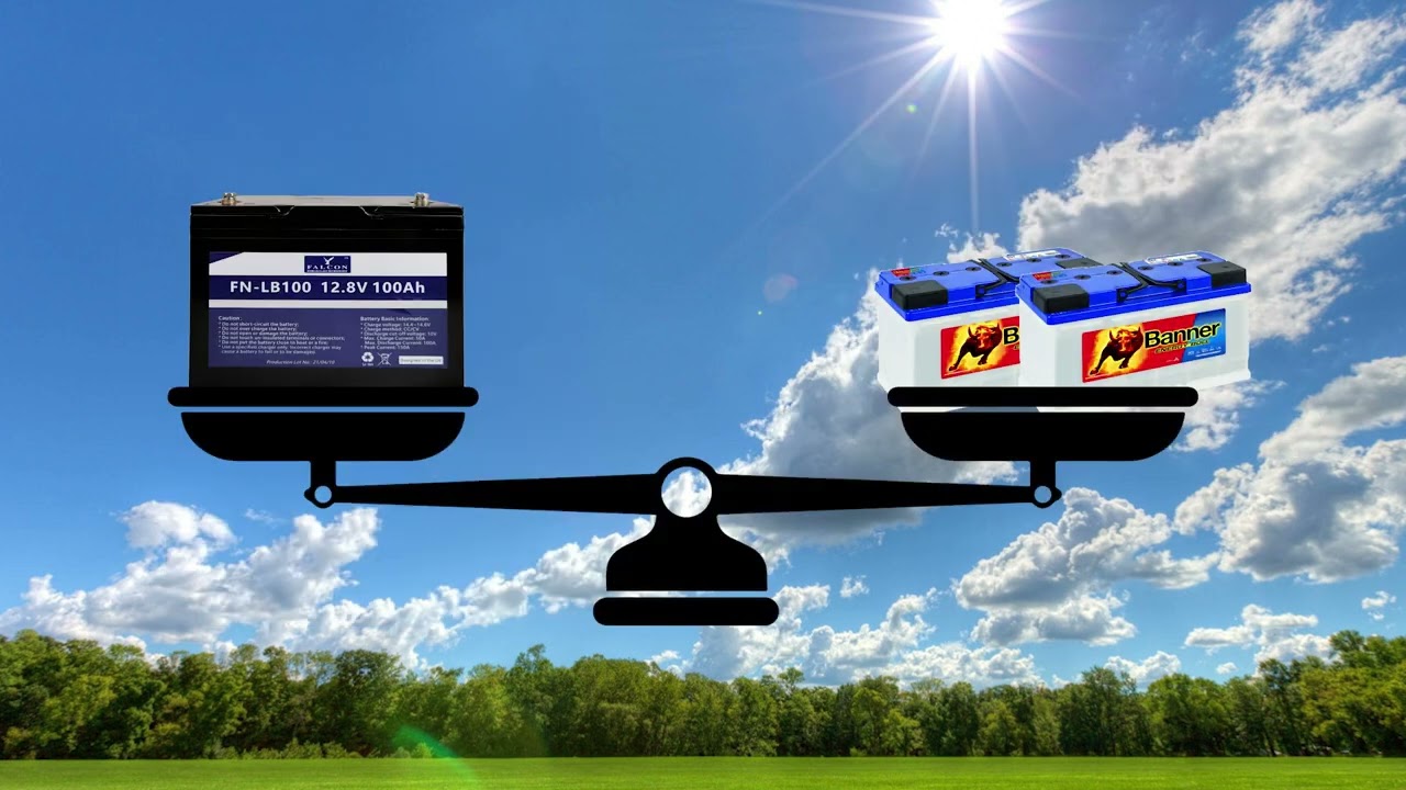 Литиевая батарея Falcon 100 А&middot;ч со встроенным Bluetooth