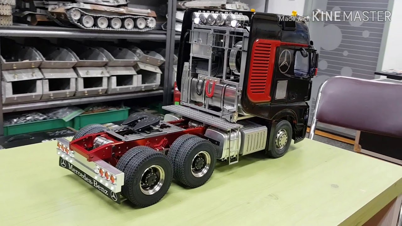 RC 1/14  Benz 6 x 4  full metal  black  and red edition..www.008shop.co.kr