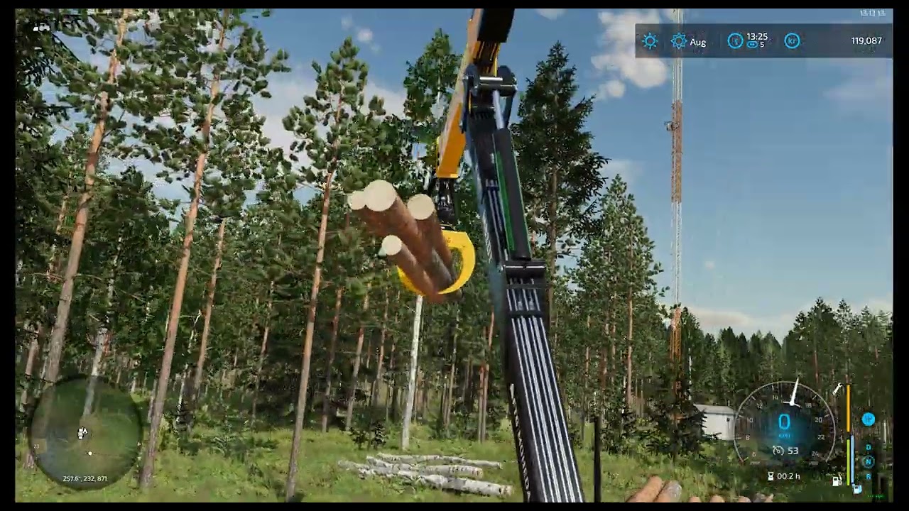 FS22 Forestry. Komatsu 911.4 and FTG Moheda M151