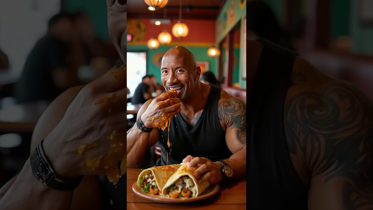 Rock Didn't Know How To Eat 🤣 #rock #messytv #turkishfood