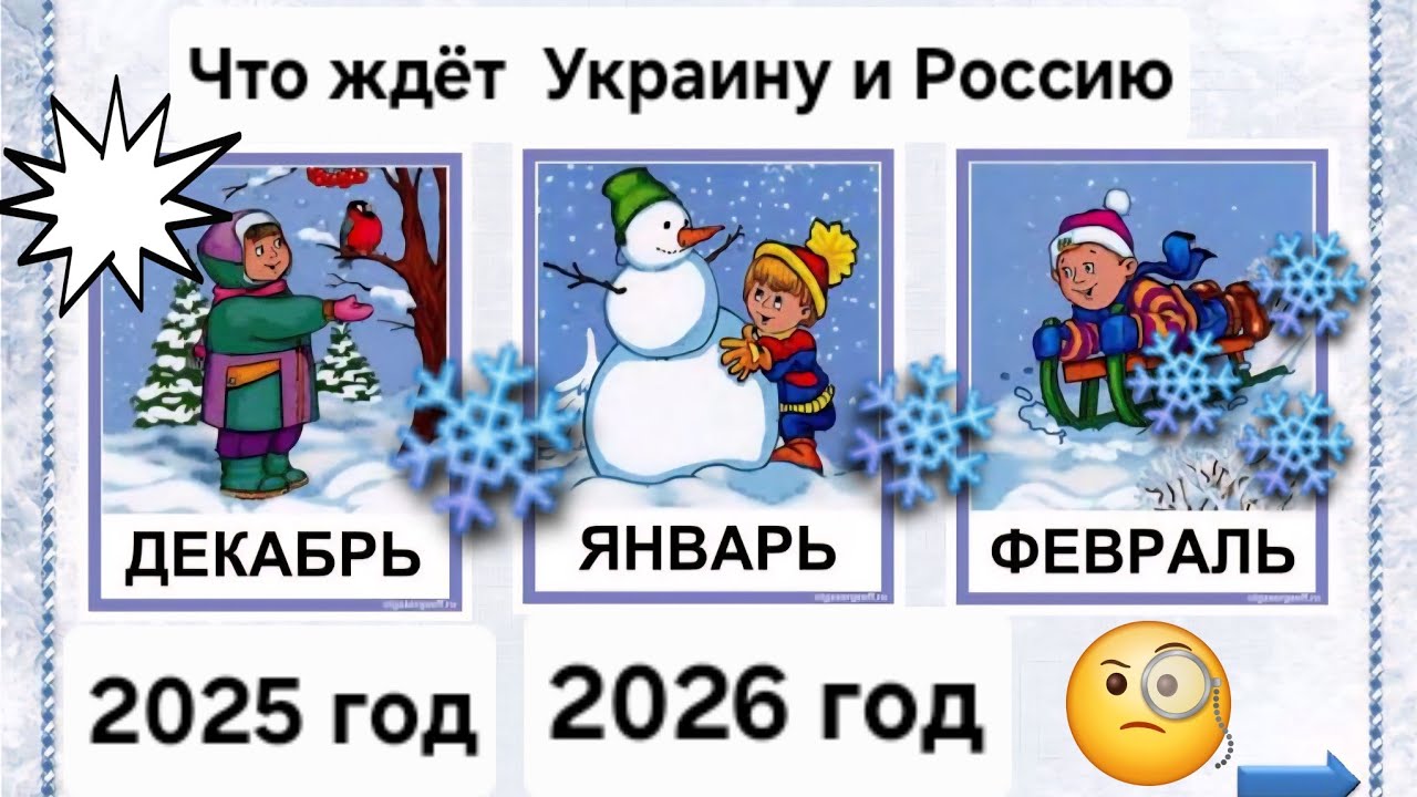 Россия и Украина на три месяца.Декабрь,Январь,Февраль.Интересное таро-кино.