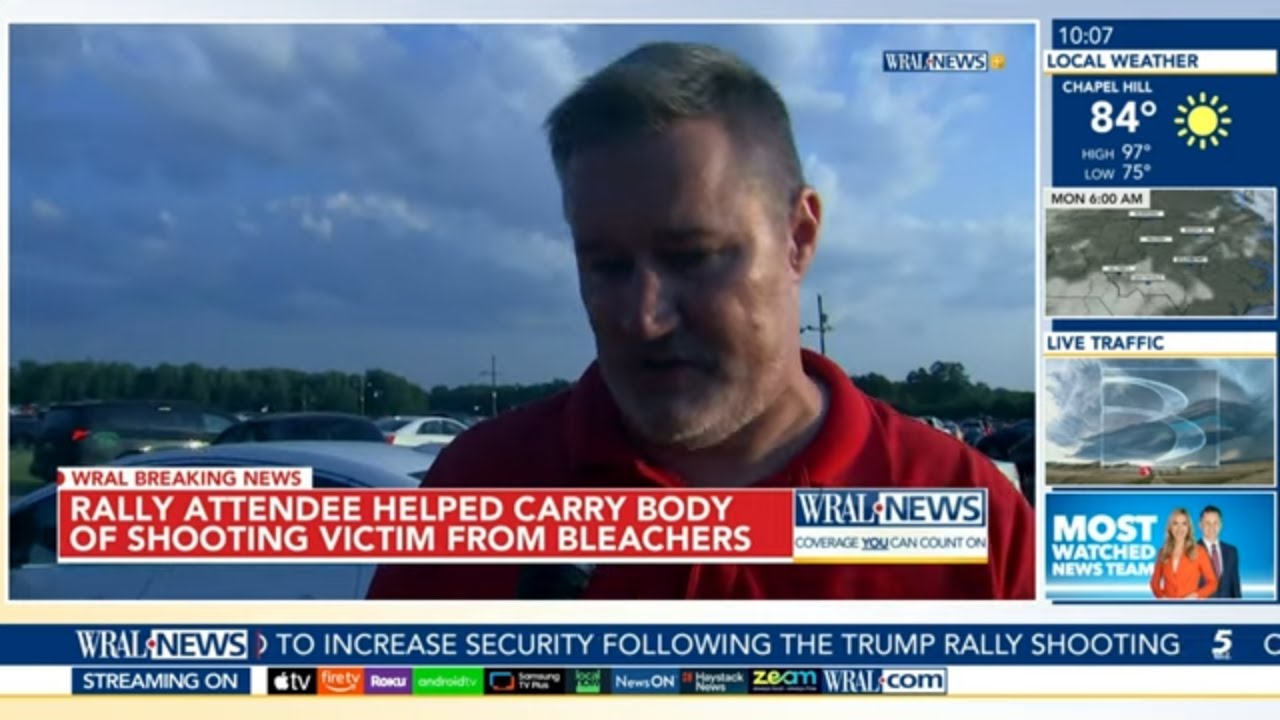 Trump Rally Attendee Speaks; Helped carry the body of shooting victim