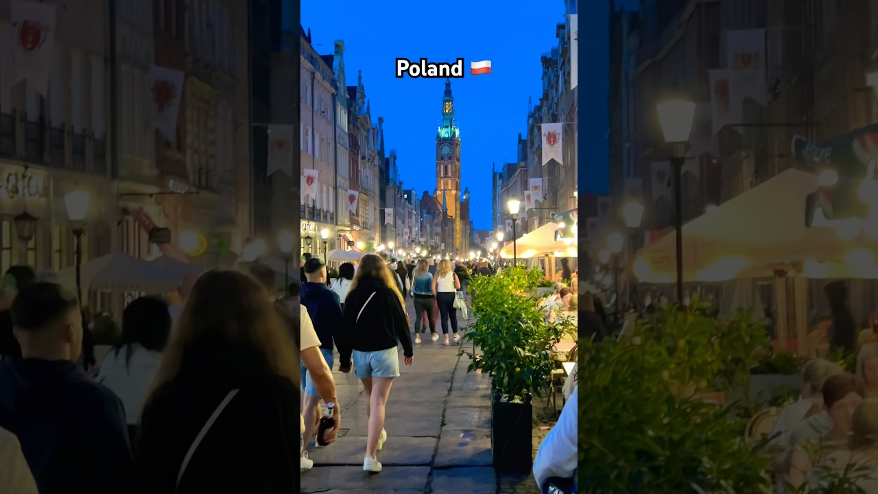 Evening Vibes in Gdansk Poland 🇵🇱 #gdansk #poland #summer #indianinpoland #visitpoland #polska