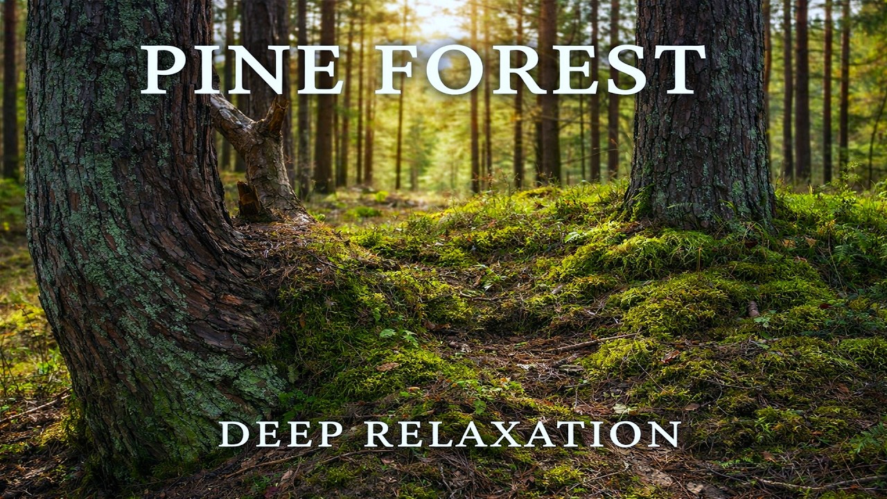 Spring Pine Forest Ambience in 4K | Forest Birds and Peaceful Nature Sounds