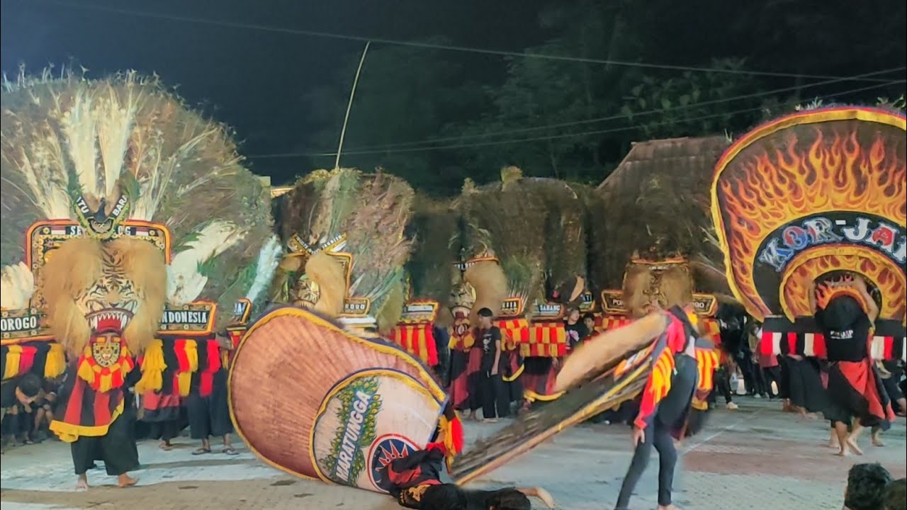 MERINDING PATAH❗BARONGAN REOG PONOROGO TERBESAR DIDUNIA GEGERKAN TABUHAN BALAI DESA KESUGIHAN PULUNG