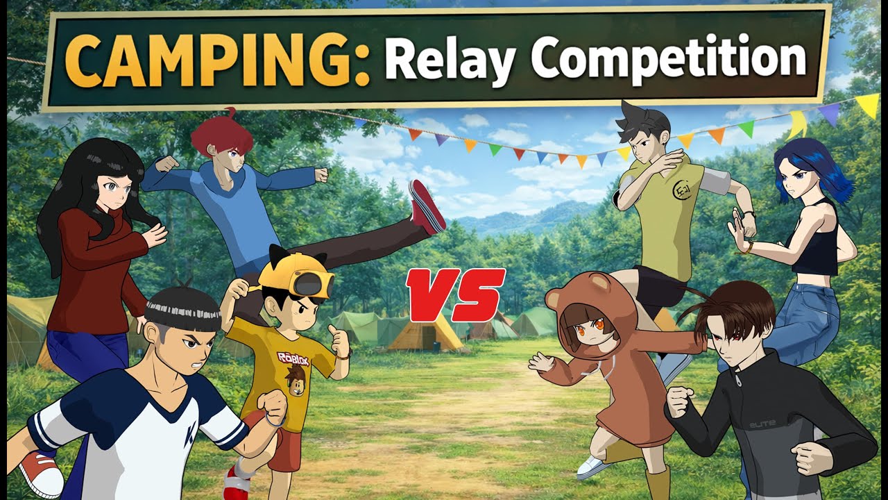 CAMPING: Relay Competition at 99 Nights Deer | KBBLGHN | PINOY ANIMATION