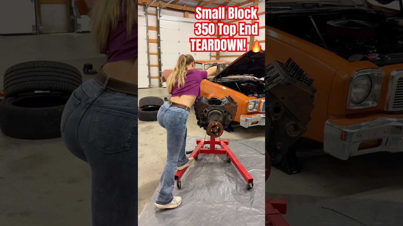 Small Block 350 TEARDOWN! Man Cast Iron Heads are HEAVY🤣
