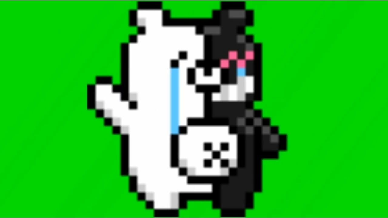 Monokuma being happy hopefully not evil Danganronpa[Green screen] (Free download)