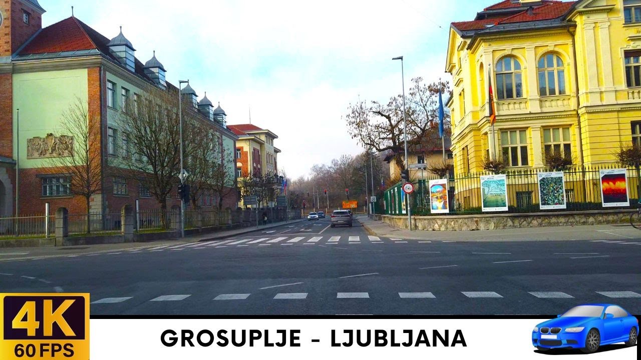 Driving in Slovenia 26: Grosuplje, Ljubljana - 4K Scenic Car Drive