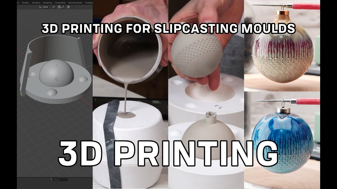 3D-печать для создания литого из гипса украшения — нарезка и печать.