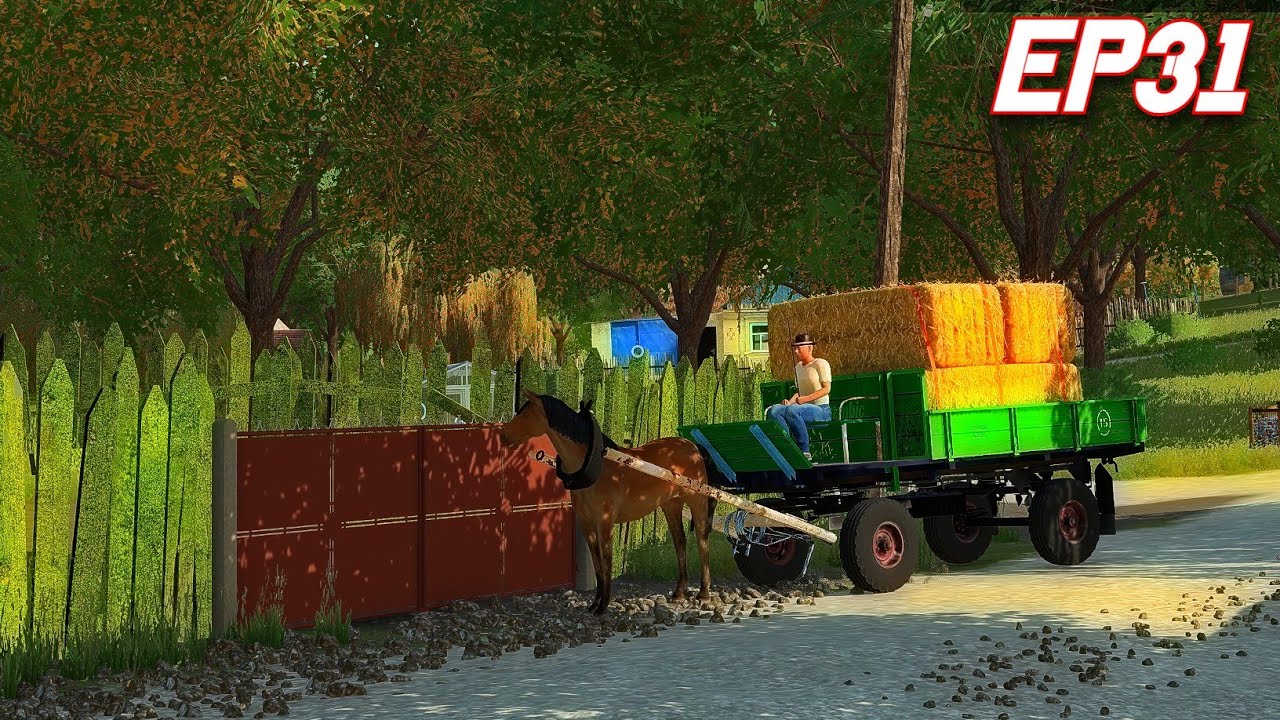 ХОРИЯ МИТОК///С ЛОШАДЬЮ И ТЕЛЕЖКОЙ-[Эпизод 31]-Farming Simulator 22