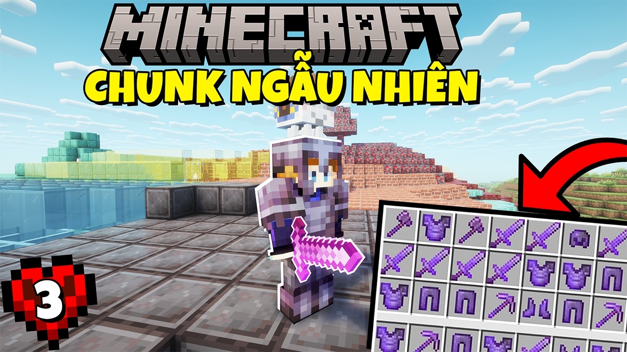 MINECRAFT MỖI CHUNK XUẤT HIỆN BLOCK NGẪU NHIÊN TẬP 3 : Bộ Giáp Mạnh Nhất Đã Xuất Hiện !!