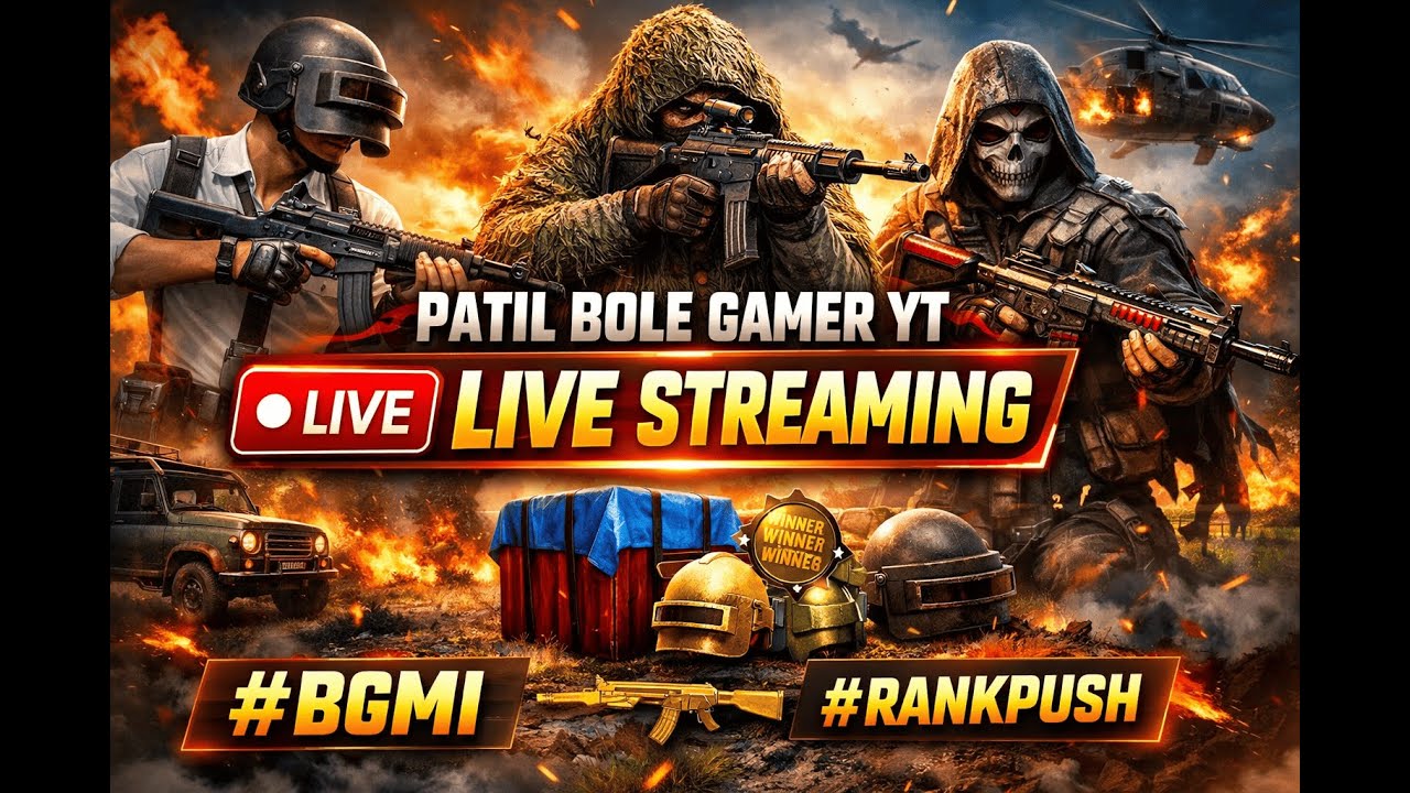 🔴 LIVE BGMI | Patil Bole Gamer On Fire 🔥 Clutch Gameplay #bgmi
#bgmilive
#bgmistream
#battleground
