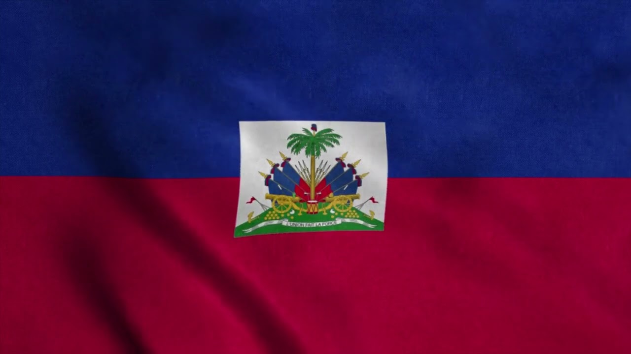 [10 Hours] Haitian Flag Waving - Video & Audio - Waving Flags