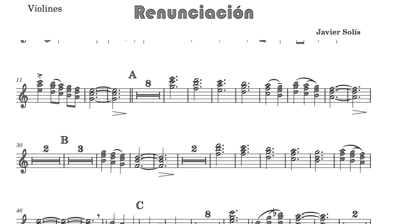 5. Renunciación - Partitura para Violines